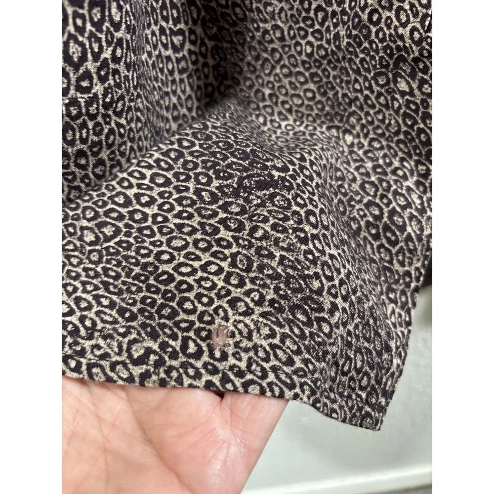 Vintage Lucia Lufkin Broomskirts Dress‎ Womens Medium Brown Leopard Maxi 90s Y2K